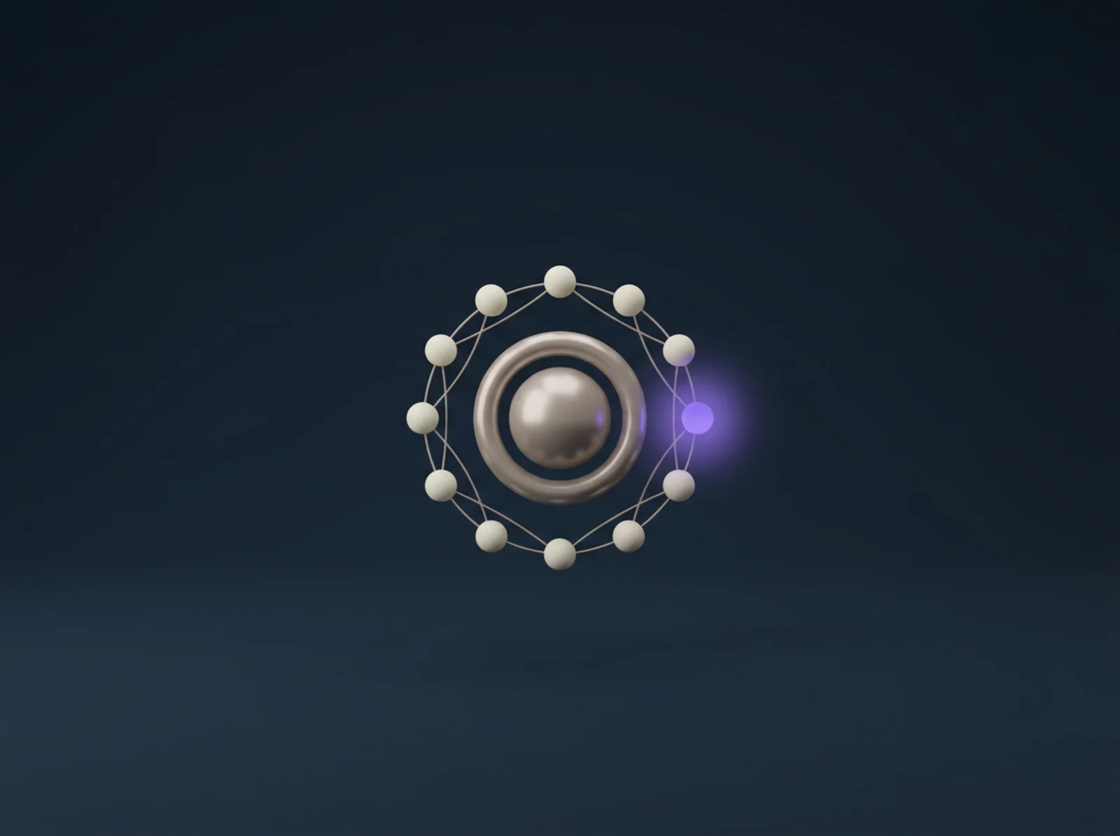 A ring of nodes orbiting a core