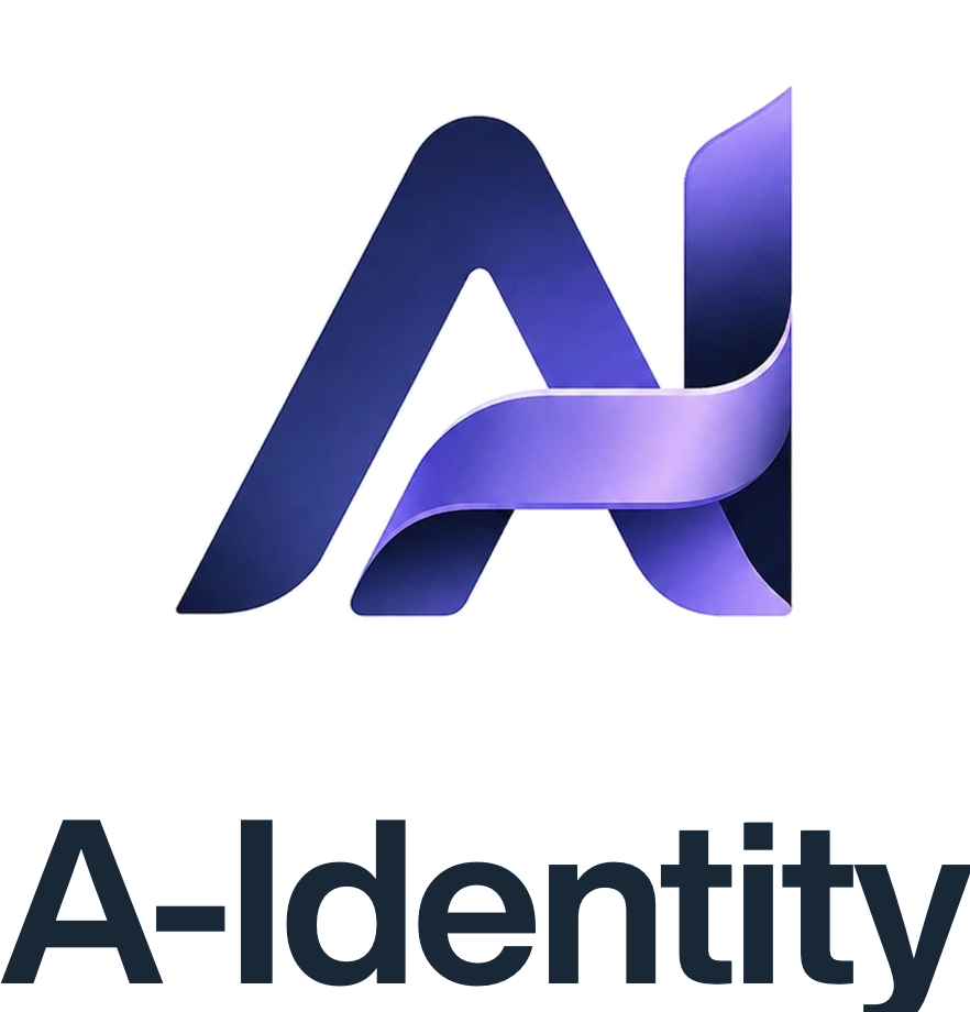 A-Identity logo, vertical