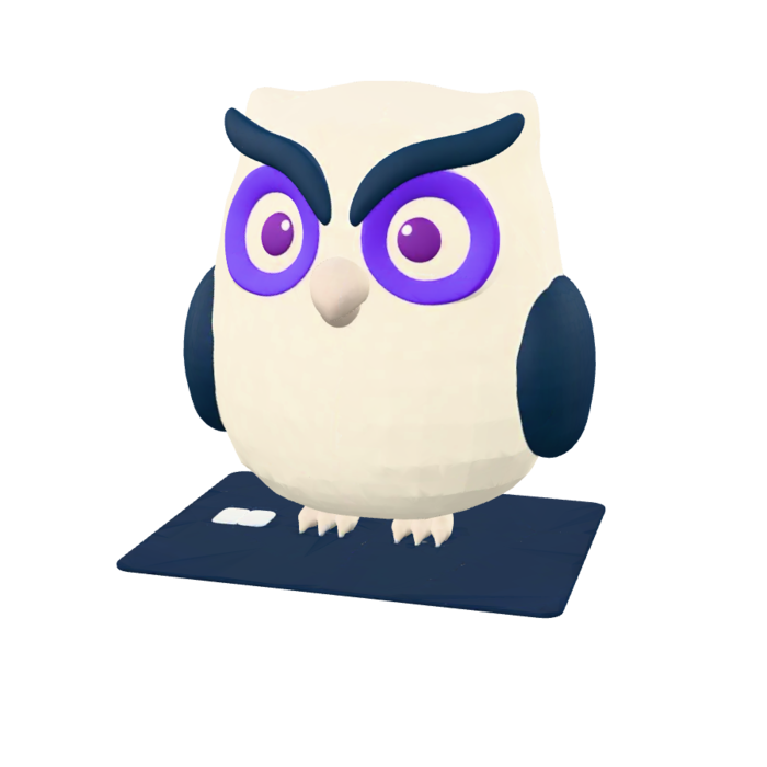 Perched on the card